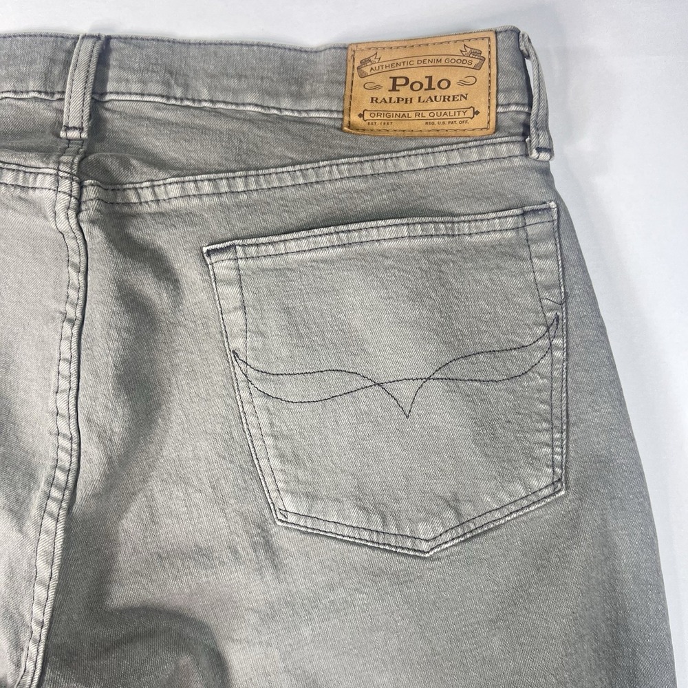 POLO RALPH LAUREN THE SULLIVAN SLIM JEANS GRAY CASUAL Stretch Sz 34x32